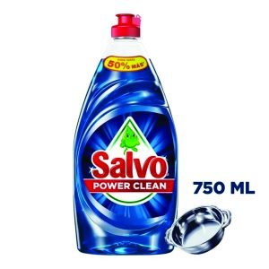Jabón liquido para trastes salvo power clean 750 ml.