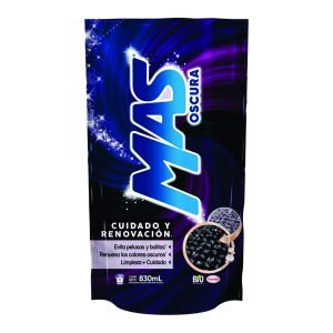 Detergente liquido mas obscura 830 ml.