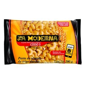 Pasta de codo 3 la moderna 200 g.