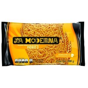 Pasta de fideo 2 la moderna 200 g.