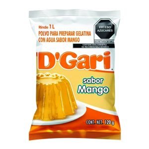 Gelatina d gari sabor mango agua 120 g.