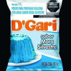 Gelatina d gari sabor mora silvestre agua120 g.