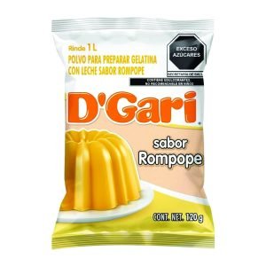 Gelatina d gari sabor rompope leche 120 g.