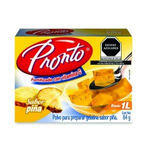 Gelatina pronto sabor piña 84 g.