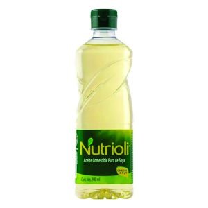 Aceite comestible puro de soya nutrioli 400 ml.