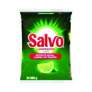 Jabón en polvo para trastes salvo 500 g.