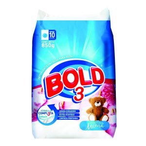 Detergente en polvo bold 3 cariñitos de mama 850 g.