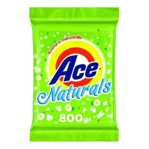 Detergente en polvo ace naturals aroma a manzanilla 800 g.