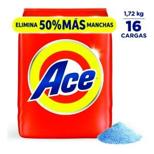 Detergente en polvo ace blancos y colores 2 kg.