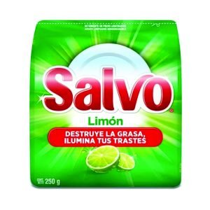Jabón en polvo para trastes salvo 250 g.
