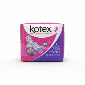 Kotex Protección Avanzada Nocturna Extra Larga con Alas Flujo Súper Abundante Cont. 8 Toallas
