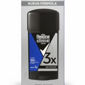 Rexona Clinical Men 3X Clean, Antitranspirante en Crema 96h, 58 g