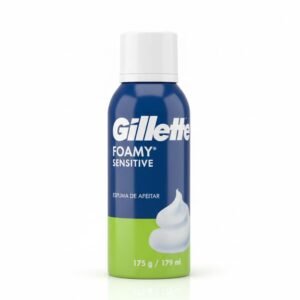 Gillette Foamy Sensitive Espuma de Afeitar, 175 g / 179 ml