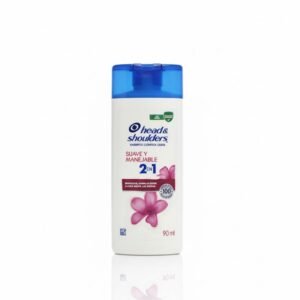 Head & Shoulders Suave y Manejable 2 en 1, Shampoo Control Caspa, 90 ml