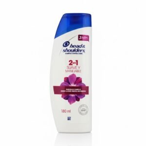 Head & Shoulders 2 en 1 Suave y Manejable, Shampoo Control Caspa, 180 ml