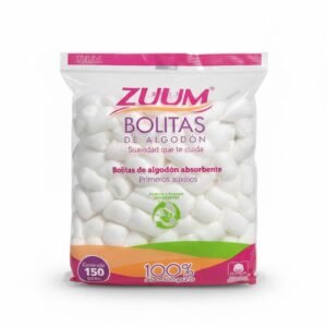 ZUUM, Bolitas de Algodón Absorbente Primeros Auxilios, Contenido 150 Piezas
