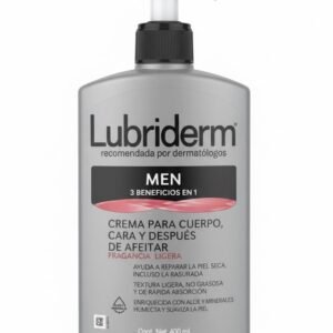 Lubriderm MEN - Crema Cuerpo, Cara y Después de Afeitar (3 en 1) - 400 mL