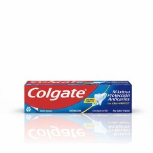 Colgate Máxima Protección Anticaries con Calci-Protect (Crema Dental con Flúor), Sabor Original. Cont. Neto: 22 ml (12 pzas)