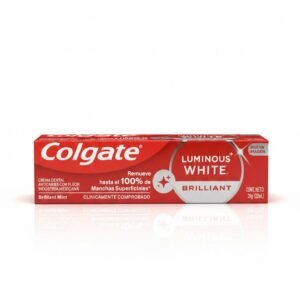 Colgate Luminous White Brilliant (Crema Dental Anticaries con Flúor), Brilliant Mint. Cont. Neto: 22 ml/29g
