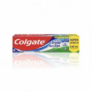 Colgate Triple Acción Crema Dental Anticaries con Flúor, Menta Original, 140 ml