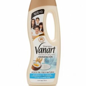 Vanart Shampoo - Reparación Brillante HIDRATACIÓN Aceite de Coco Natural Extracto de Avena 750 ml